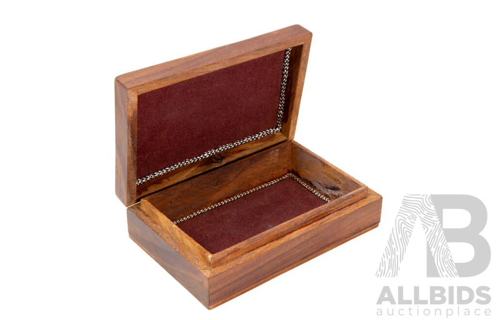 Beautiful Timber Indian Made Velvet Lined Jewellery Box