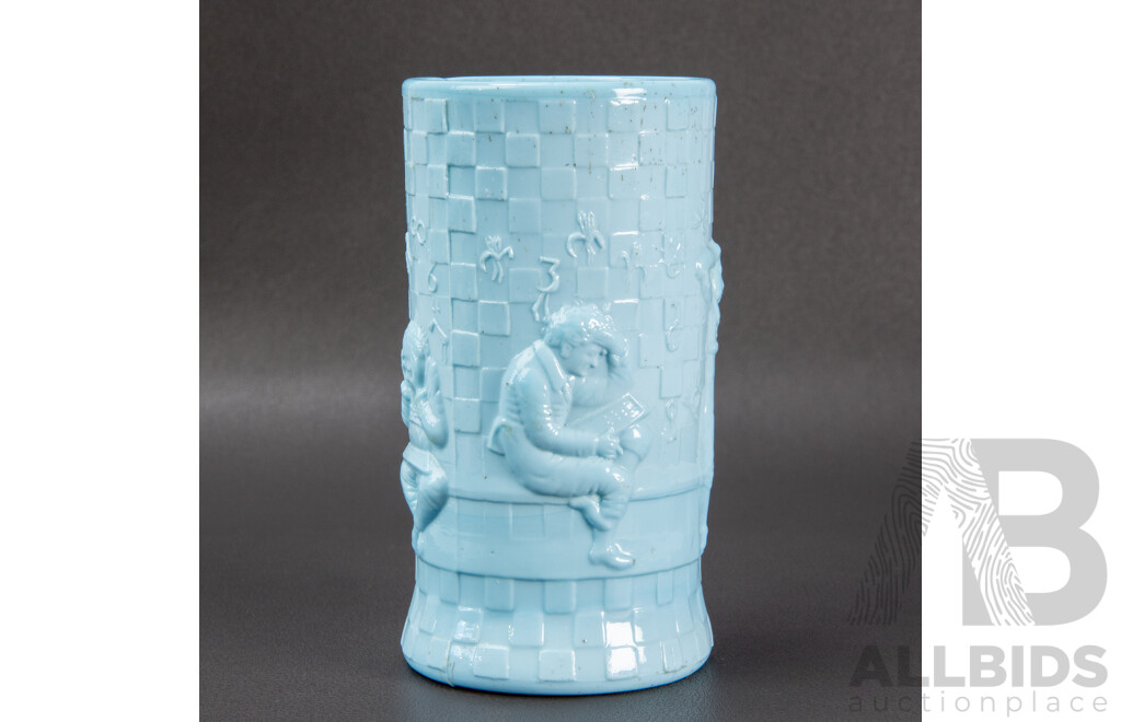 Antique Sowerby Pressed Milk Glass Walter Crane Mary Multiplication Pattern 1235 Design