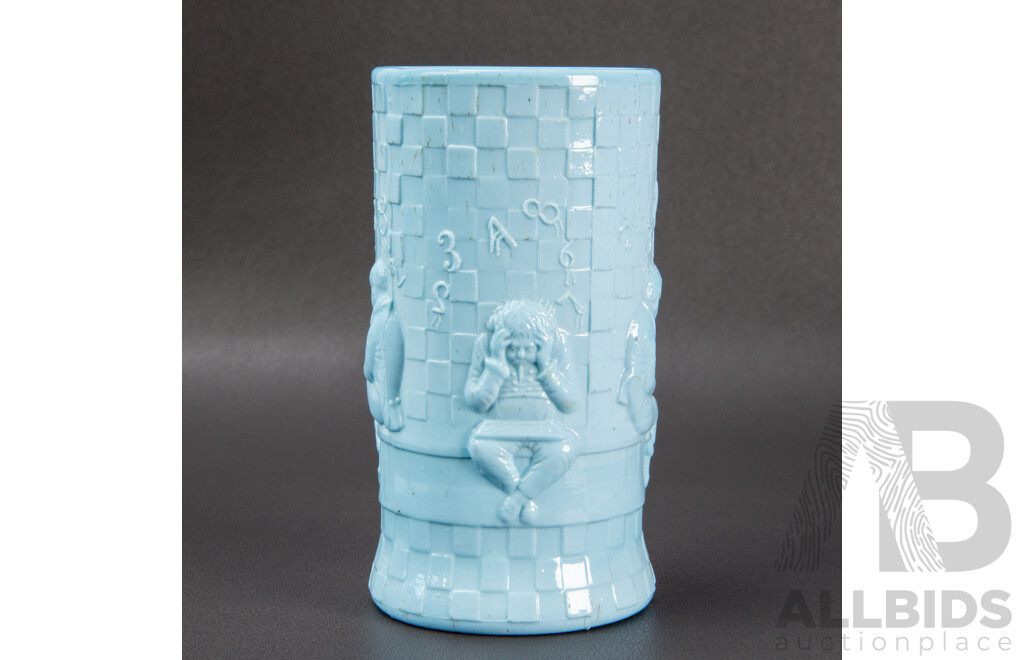 Antique Sowerby Pressed Milk Glass Walter Crane Mary Multiplication Pattern 1235 Design