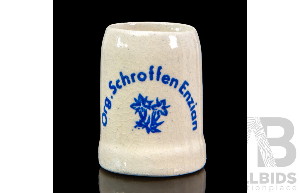 Schroffen Enzian Painted Flowers Jug And Mini Cup