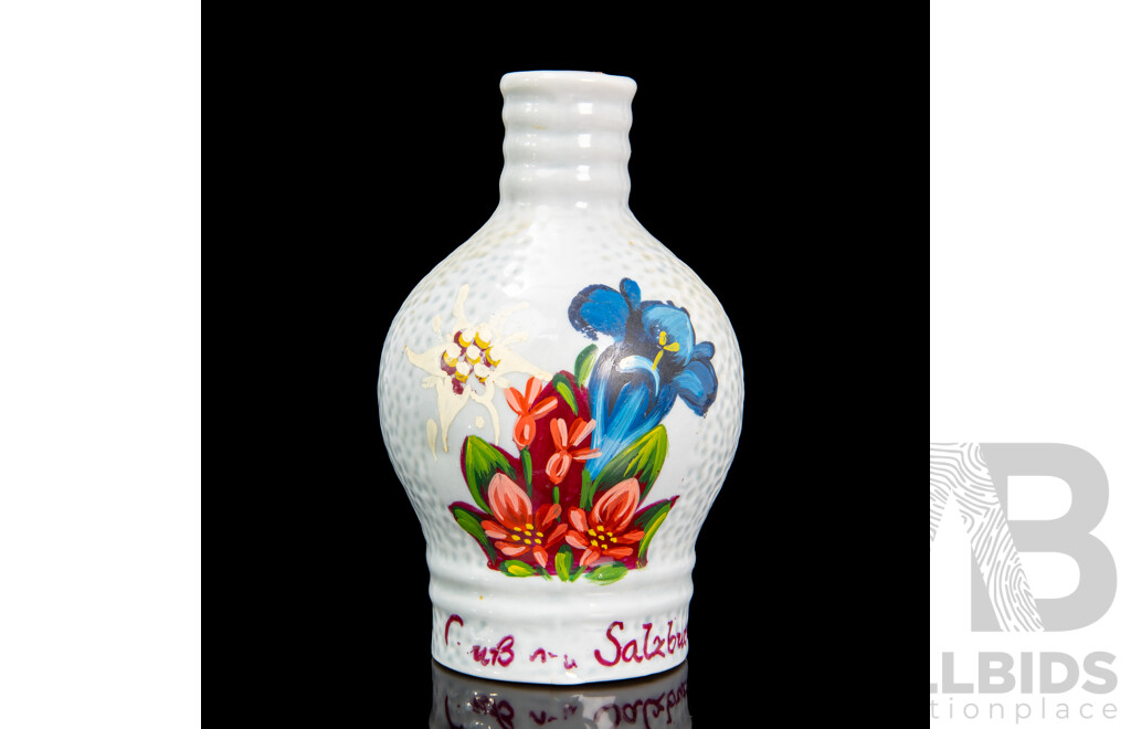 Schroffen Enzian Painted Flowers Jug And Mini Cup