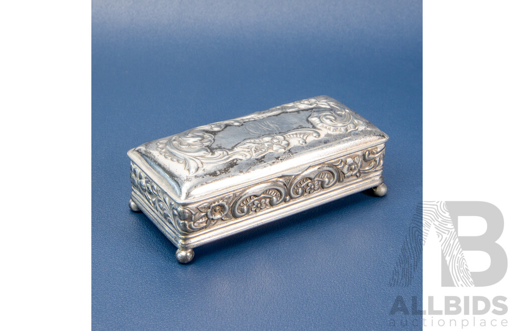 Antique Wilcox Silver Plate Gilt Trinket Box