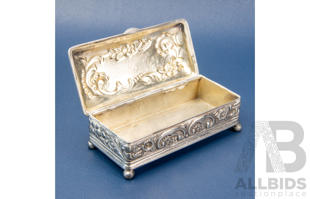 Antique Wilcox Silver Plate Gilt Trinket Box