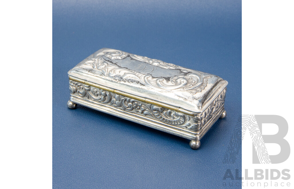 Antique Wilcox Silver Plate Gilt Trinket Box