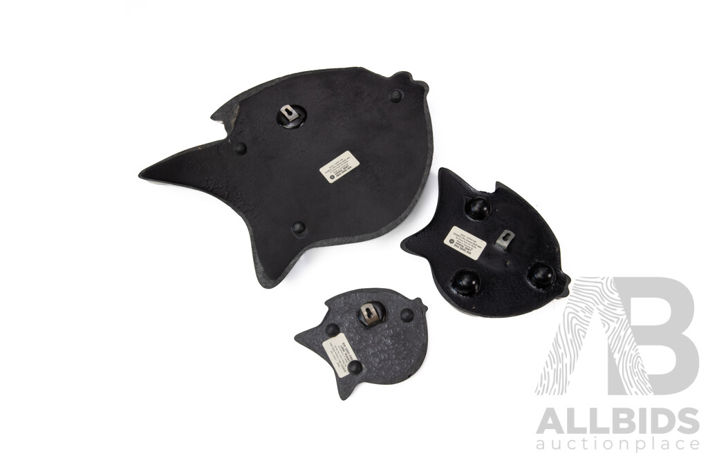 Set of Three Vintage Crystal Graduated Craft Marine Opal Wall Hangings