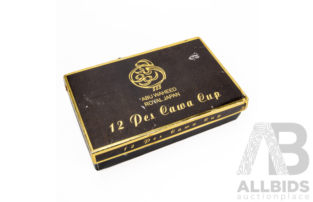 Vintage Set Of 12 Abu Waheed Royal Japan Cawa Cups