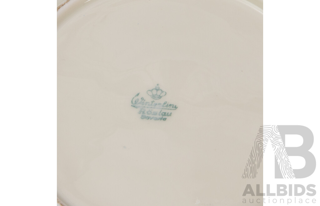 Winterling Roslau Bavaria Germany Gold 3 Piece Cup Saucer And Dessert Plate