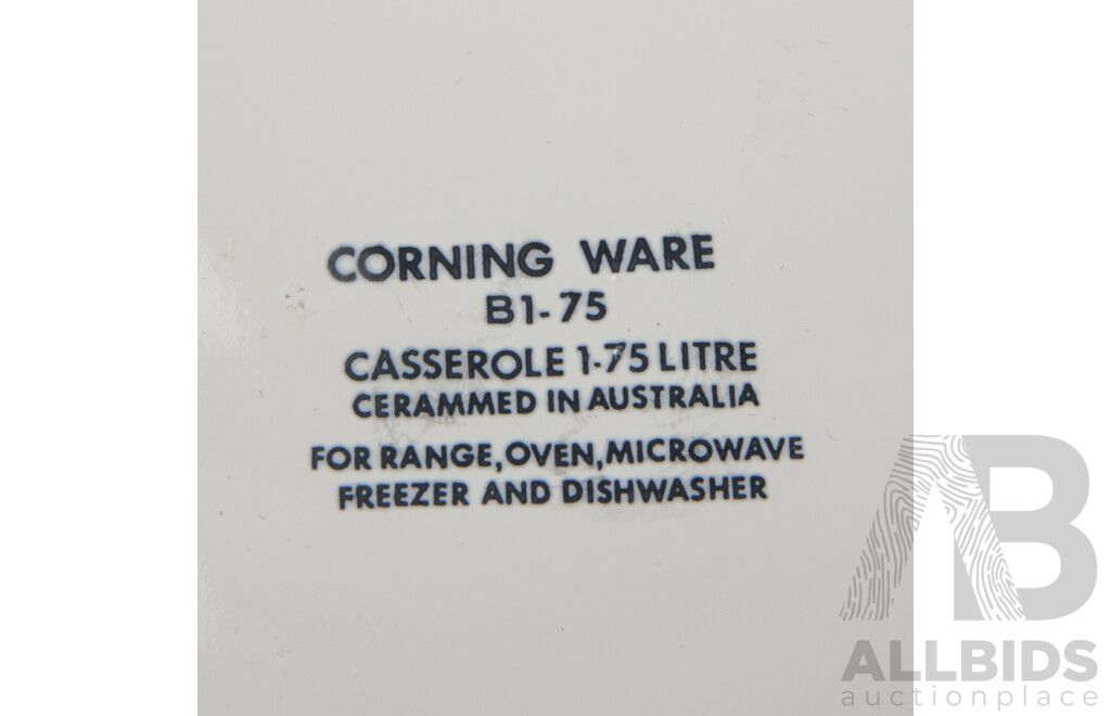Lot of Four Vintage Corning Ware ‘Spice of Life’ L’Echalote / La Marjolaine Cookware
