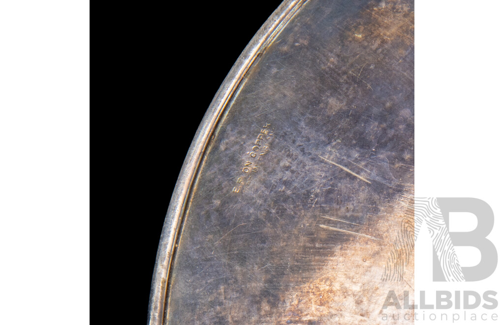 Collection Of 4 Silverplate Serving Trays