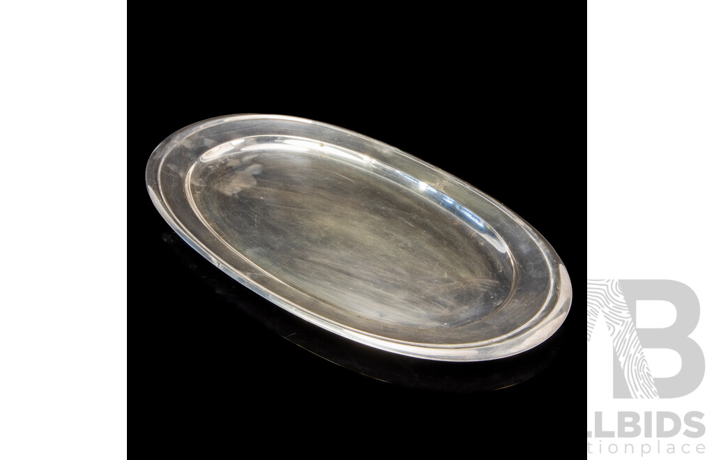 Collection Of 4 Silverplate Serving Trays