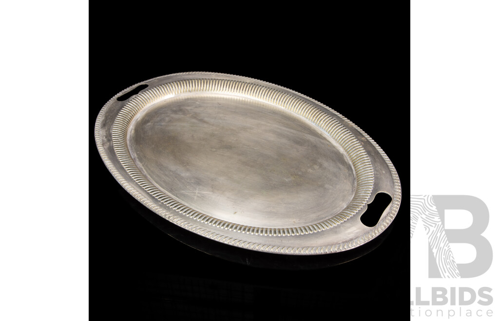 Collection Of 4 Silverplate Serving Trays