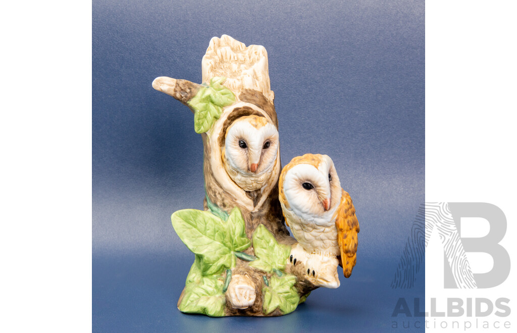 Vintage Owls Ornament Figurine The Leonardo Collection Fine Porcelain