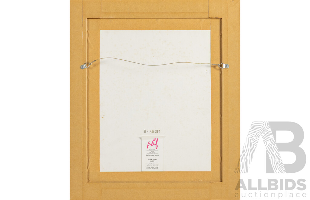 Signed and Inscribed Donald Bradman Vintage Photograph, 51 X 44 Cm (frame)