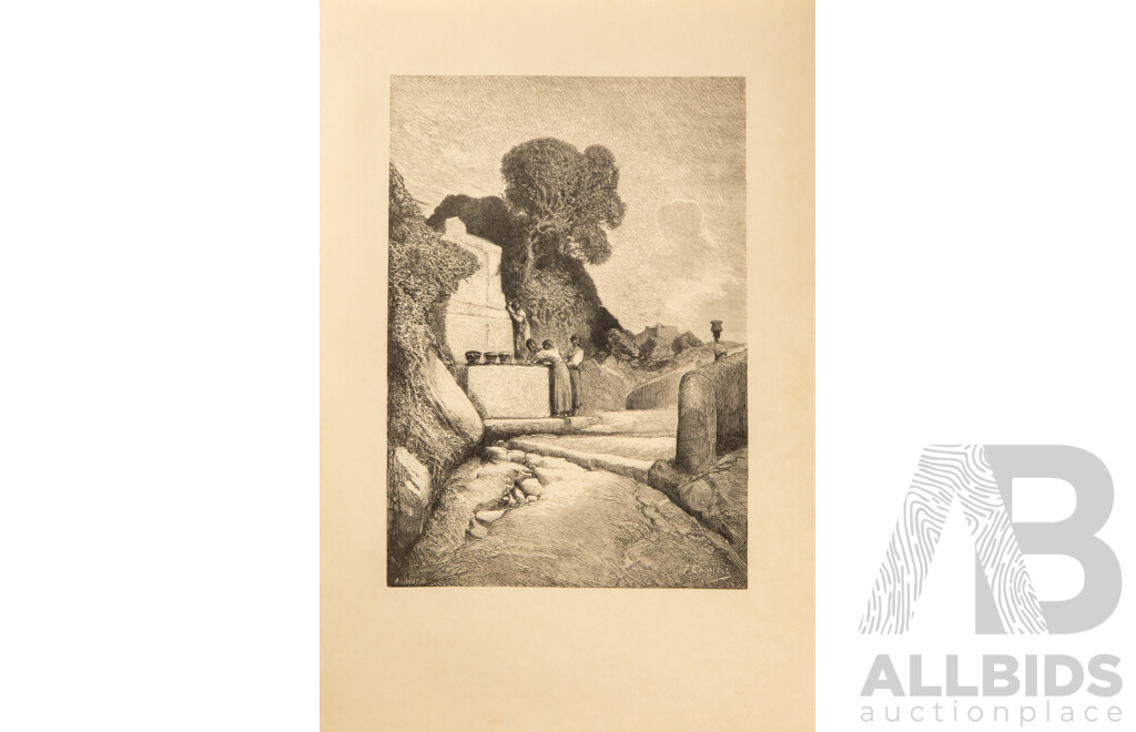 Absolutely Stunning Antique Folio of Approx 50 Francois Chifflart and Edmond Morin Woodblock Engravings