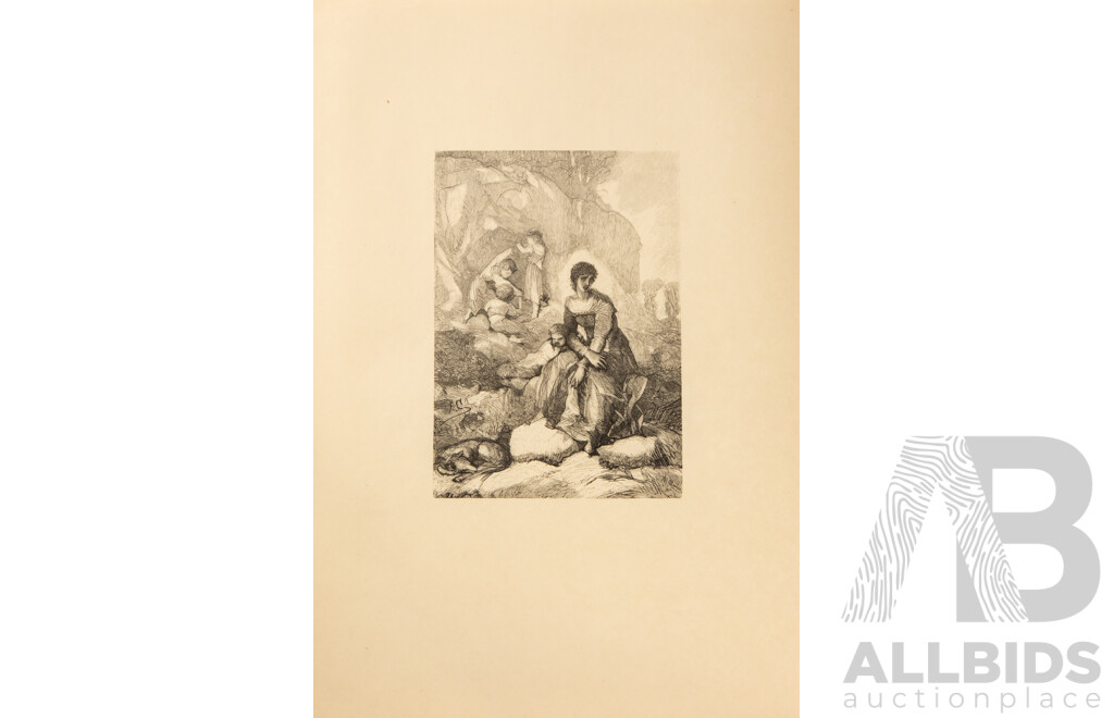 Absolutely Stunning Antique Folio of Approx 50 Francois Chifflart and Edmond Morin Woodblock Engravings