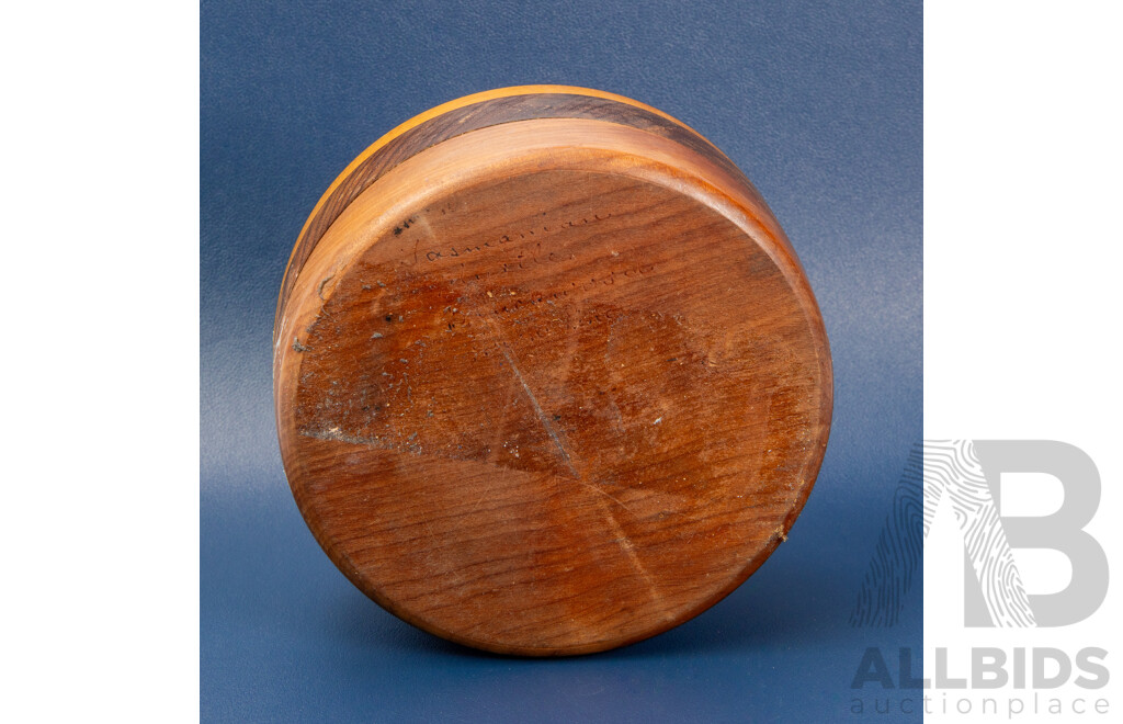 Beautiful 3 Timber Lidded Bowl - Tasmainian Myrtle, Blackwood, and Pine