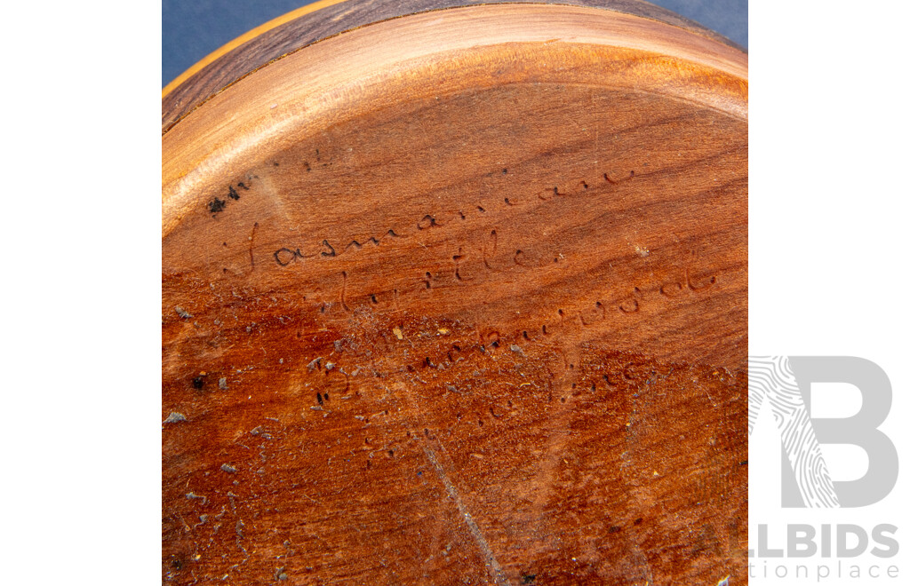 Beautiful 3 Timber Lidded Bowl - Tasmainian Myrtle, Blackwood, and Pine