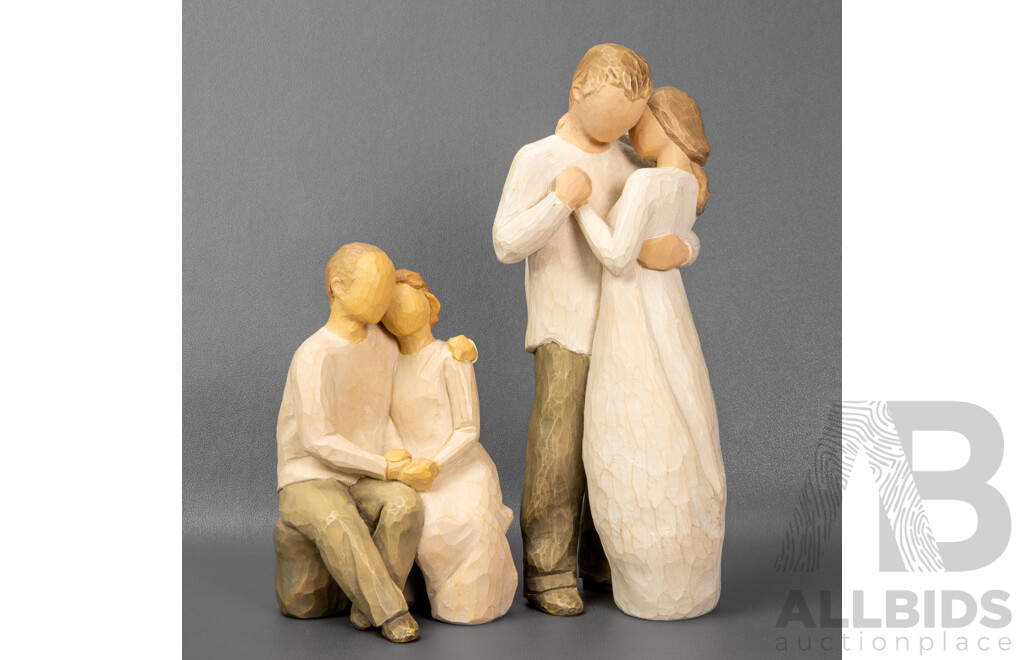 Pair of Willow Tree Figurines - Anniversary and Promise, Both by Susan Lordi