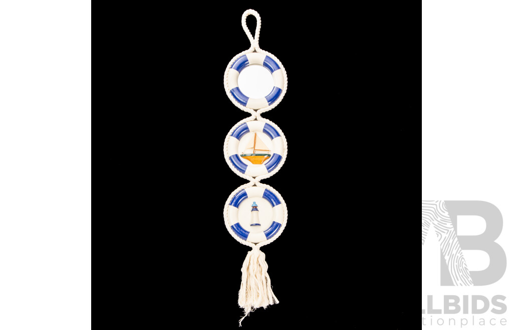 Nautical Themed Rope and Life Ring Wall Hanging