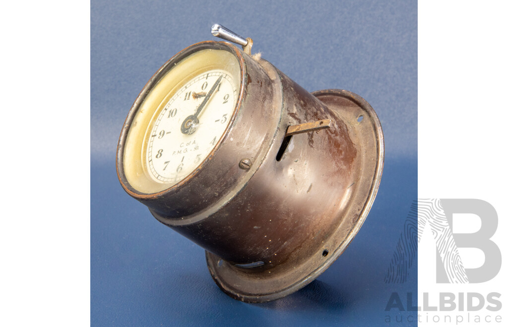 Vintage Wall Mount CoA Post Master General - Exchange Clock by Junghans Watchmaker