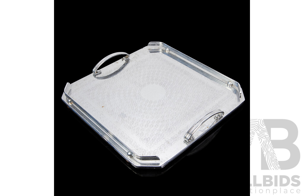 Collection of Silver Tone Vintage Trays