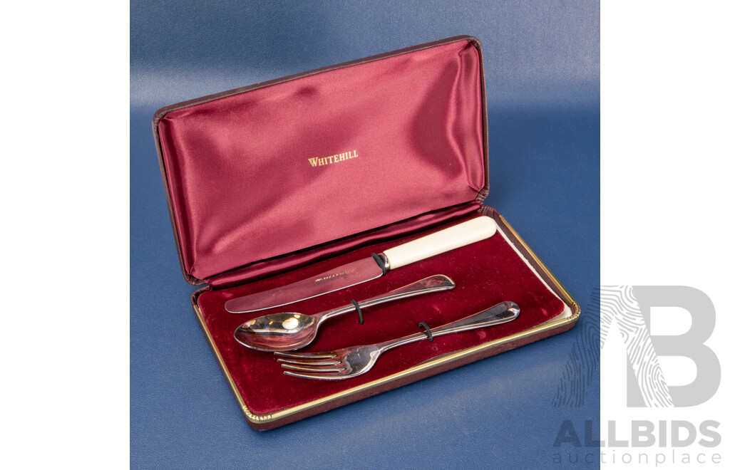 Children's Three-piece Whitehill Silver, Sheffield England EPNS A1