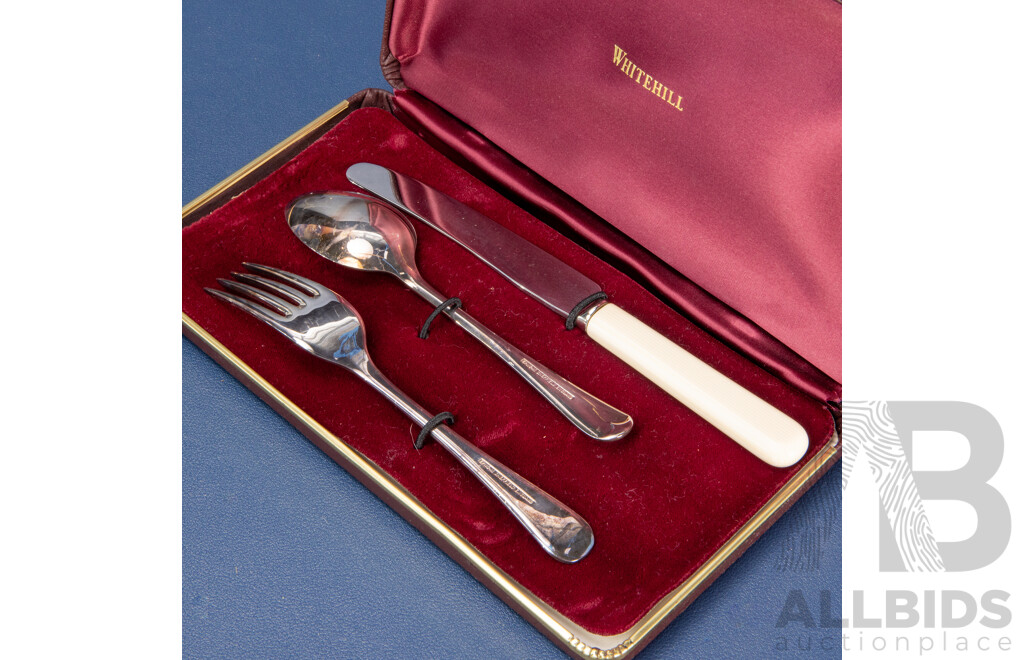 Children's Three-piece Whitehill Silver, Sheffield England EPNS A1