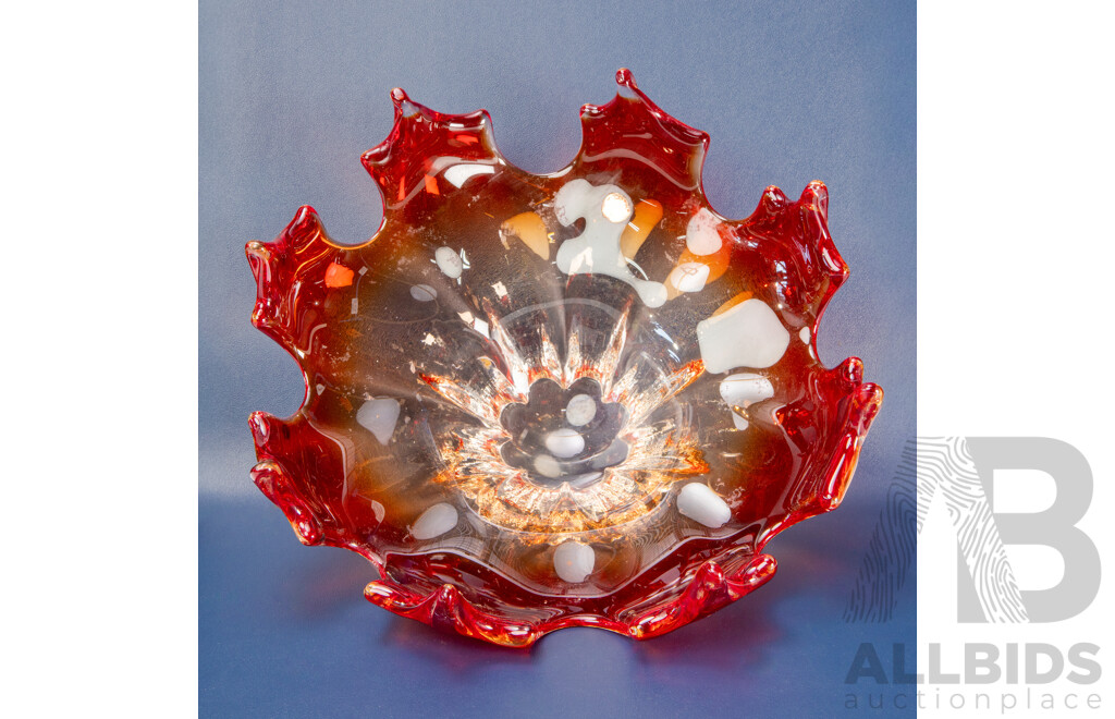 Absolutely Stunning Vintage Murano Art Glass Bowl/Centrepiece
