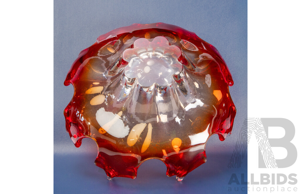 Absolutely Stunning Vintage Murano Art Glass Bowl/Centrepiece