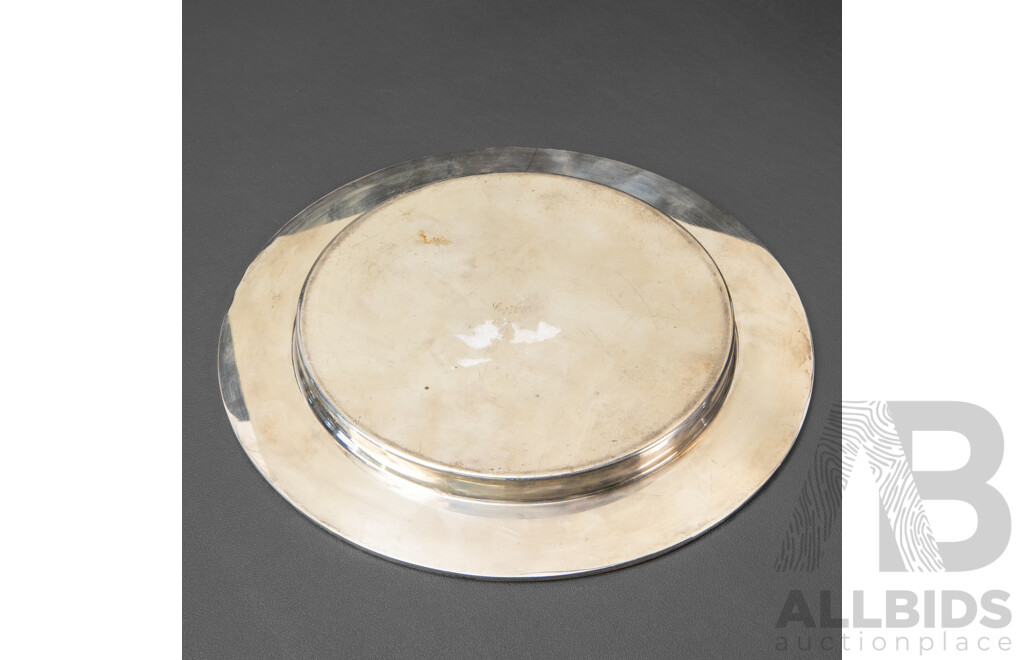 Peter Carter Silverplate Circular Tray