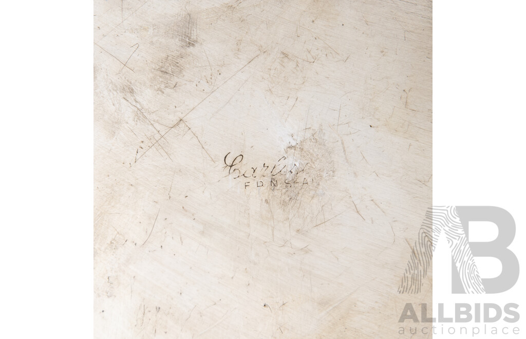 Peter Carter Silverplate Circular Tray