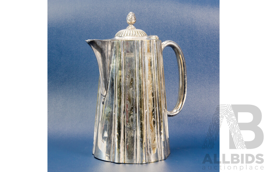 Antique J. Harrington Silverplate Teapot