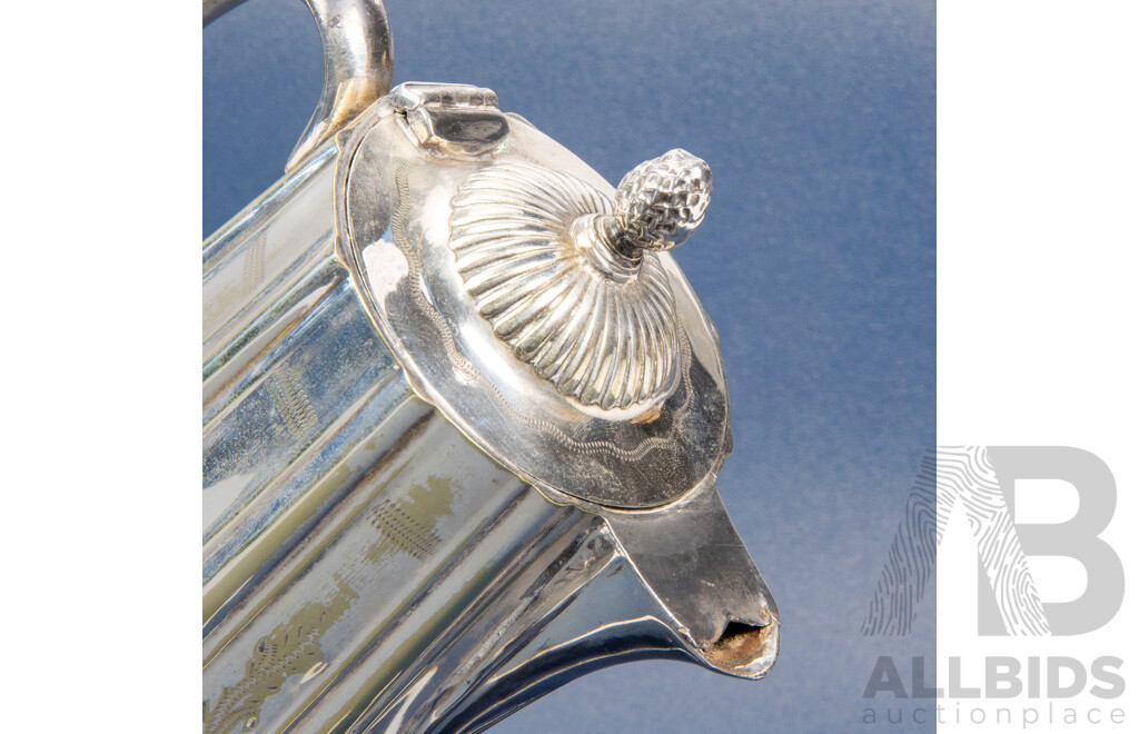 Antique J. Harrington Silverplate Teapot