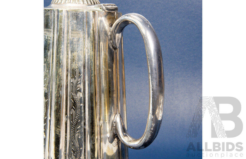 Antique J. Harrington Silverplate Teapot