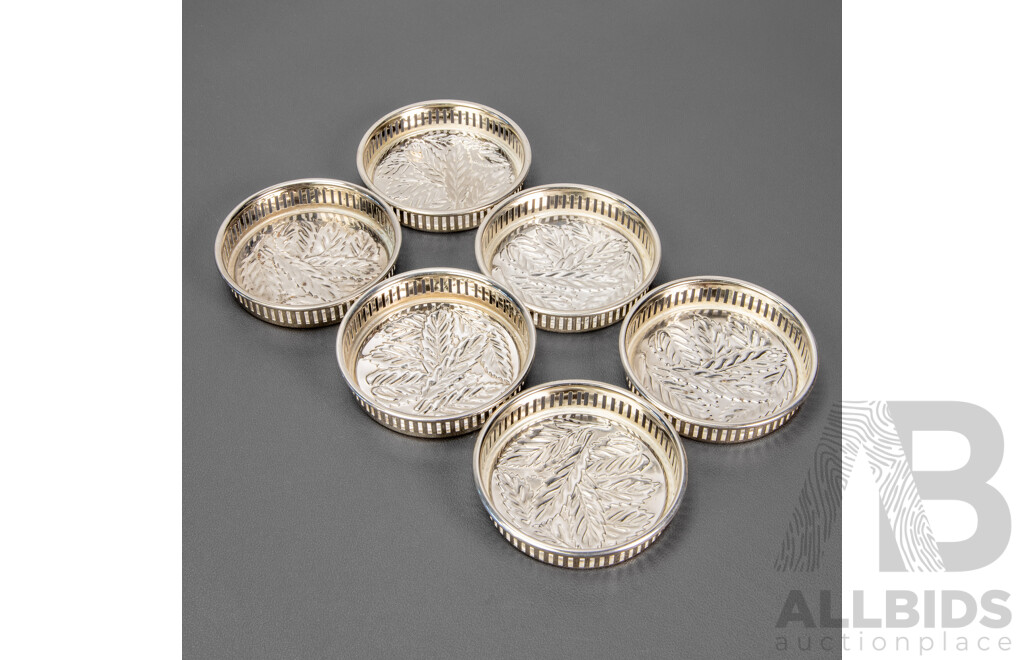 Set of 6 Silverplate Coasters