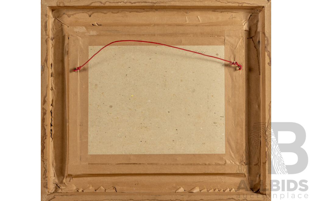 Elias Laxa, (20th Century, Filipino, 1904-1990), Village Street Market, Original Vintage Oil on Canvas Board, 39 x 45 cm (frame)