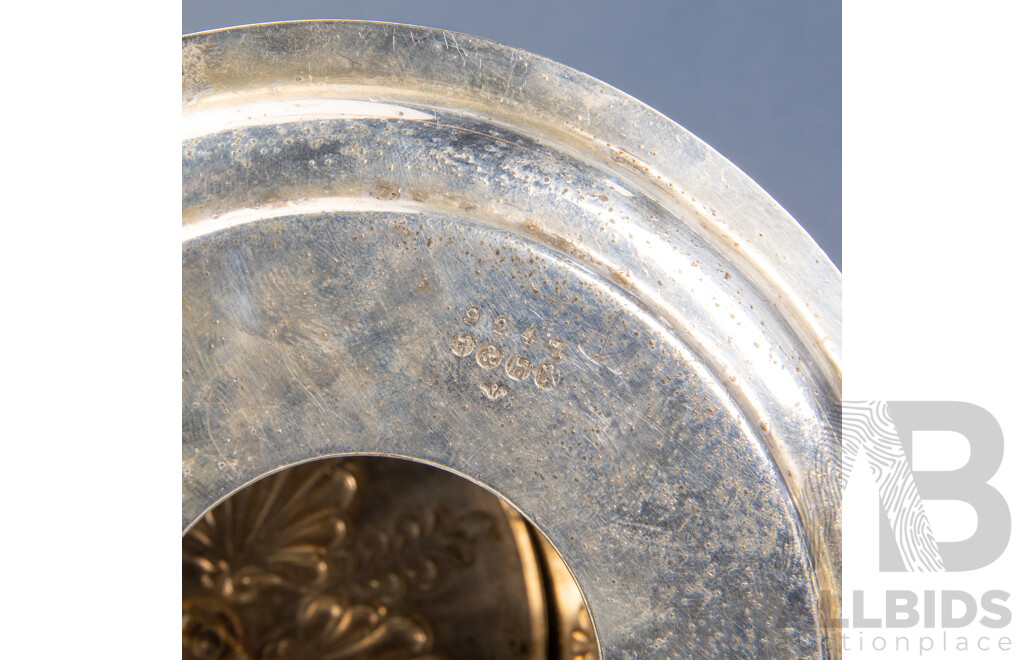 Antique Silver Plated English Biscuit Canister by H&H