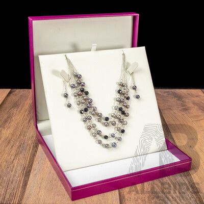 Zamels Sterling Silver and Pearl Jewellery Set