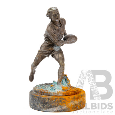 Bronze Sculpture of Rugby Player