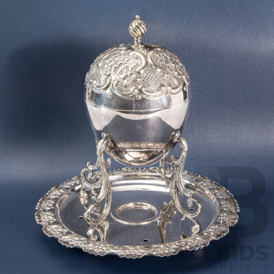 William Hutton and Sons Silver Plated Egg Coddler 1902