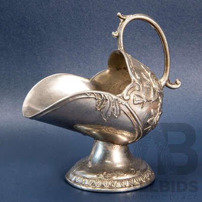 Vintage Silver Plate Sugar Scuttle