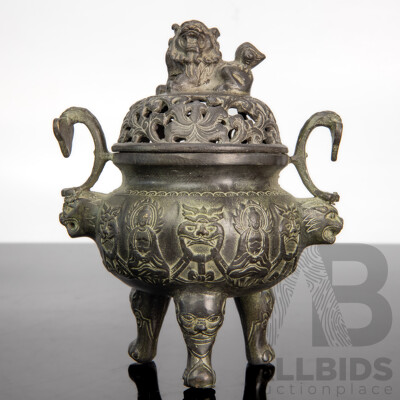Chinese Bronze Tripod Censer in the Xuande Style