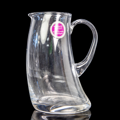 Unusual Handmade Polish Glass Jug