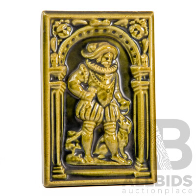 Vintage Communist Era GDR Velten Ceramic Oven Tile