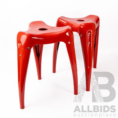 Pair of Wisdon Tooth Stools by Yasuaki Sasamoto for Dulton