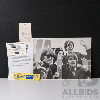 Super Rare Signed John Lennon Photograph