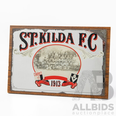 Vintage St Kilda Football Club Saints VFL AFL First Team 1913 Bar Mirror