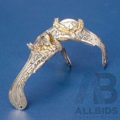 Set of Vintage Western Silvered Boot Toe Tips