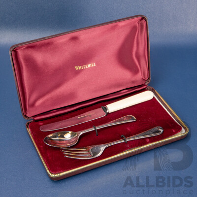 Children's Three-piece Whitehill Silver, Sheffield England EPNS A1