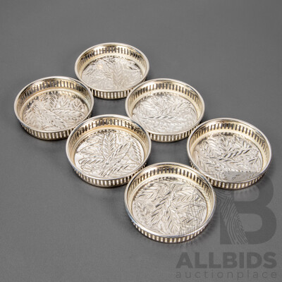 Set of 6 Silverplate Coasters